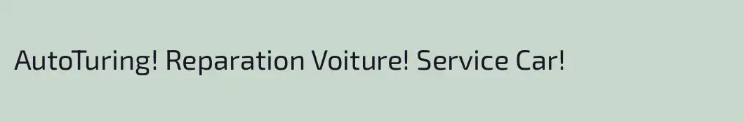 AutoTuring! Reparation Voiture! Service Car!